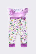 Purple mardi gras girl romper - ARIA KIDS