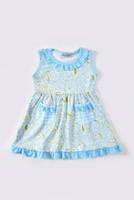 Blue floral print dress - ARIA KIDS