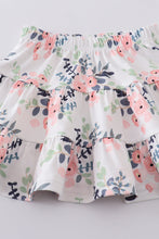 Green floral strap vest skirt set - ARIA KIDS