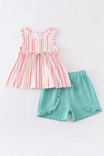 Multicolored stripe ruffle girl set - ARIA KIDS