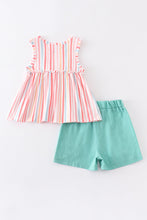 Multicolored stripe ruffle girl set - ARIA KIDS
