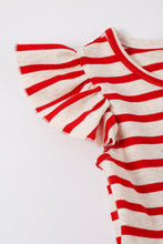 Red stripe cattle applique ruffle girl set - ARIA KIDS