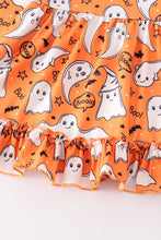 Orange ghost print girl set - ARIA KIDS
