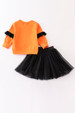 Orange pumpkin skirt set