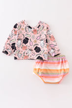 Halloween ghost floral print baby set - ARIA KIDS