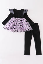 Black "BOO" ruffle girl set - ARIA KIDS