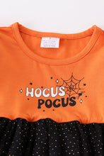 Orange "HOCUS POCUS" ruffle girl set - ARIA KIDS