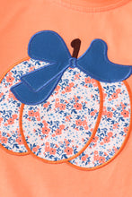 Orange pumpkin applique ruffle girl set