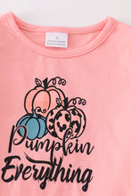Coral pumpkin print tassel bell pants set - ARIA KIDS
