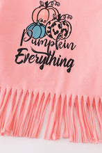 Coral pumpkin print tassel bell pants set - ARIA KIDS