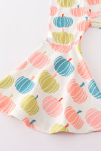 Coral pumpkin print tassel bell pants set - ARIA KIDS