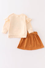 Beige halloween cat skirt set - ARIA KIDS