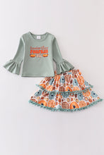Green pumpkin pie short skirt set - ARIA KIDS