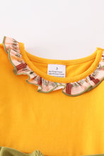 Mustard floral print ruffle set