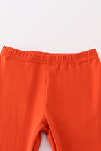 Rust pumpkin print ruffle girl set - ARIA KIDS