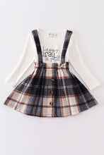 Happy fall yall plaid girl skirt set - ARIA KIDS