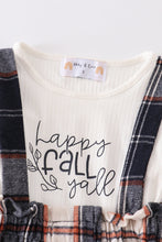 Happy fall yall plaid girl skirt set - ARIA KIDS