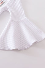 White thanksgiving pumpkin girl skirt set - ARIA KIDS