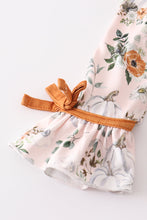 Pumpkin floral print vest 3pc pants set - ARIA KIDS