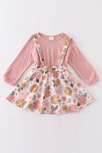 Pink floral print strap dress - ARIA KIDS