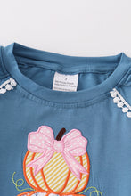 Blue pumpkin applique ruffle girl set - ARIA KIDS