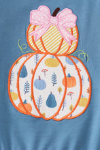 Blue pumpkin applique ruffle girl set - ARIA KIDS
