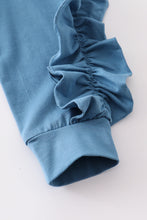 Blue pumpkin applique ruffle girl set - ARIA KIDS