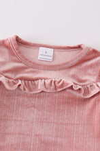 Pink corduroy sequin bell pants set - ARIA KIDS
