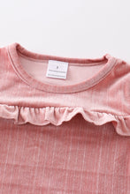 Pink corduroy sequin bell pants set - ARIA KIDS