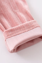 Pink corduroy sequin bell pants set - ARIA KIDS