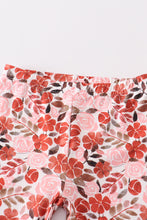 Coral jesus floral print ruffle girl set - ARIA KIDS