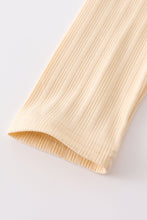 Beige "FALL" ruffle girl skirt set - ARIA KIDS