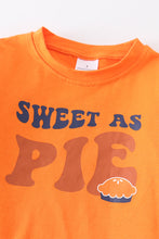 Orange sweet as pie plaid skirt set