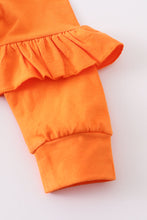 Orange sweet as pie plaid skirt set