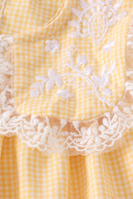 Yellow floral embroidery ruffle girl set - ARIA KIDS