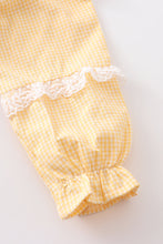 Yellow floral embroidery ruffle girl set - ARIA KIDS