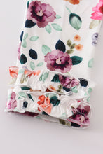 Yellow floral embroidery ruffle girl set - ARIA KIDS