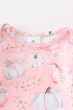 Pink pumpkin print baby gown