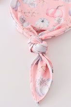 Pink pumpkin print baby gown