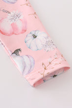 Pink pumpkin print baby gown