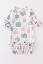 Multicolor pumpkin ruffle baby gown - ARIA KIDS