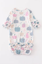 Multicolor pumpkin ruffle baby gown - ARIA KIDS
