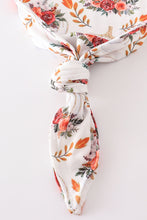 Orange floral print baby gown - ARIA KIDS