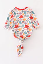 Red floral print baby gown - ARIA KIDS