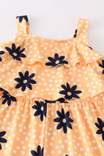 Mustard floral print jumpsuit - ARIA KIDS