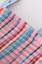Multicolored stripe smocked strap girl jumpsuit - ARIA KIDS