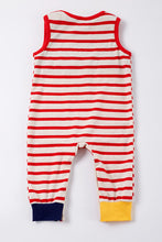 Red stripe cattle applique boy romper - ARIA KIDS
