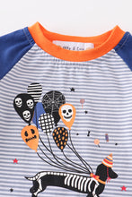 Halloween stripe dog applique baby boy romper - ARIA KIDS
