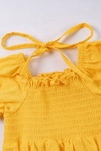 Yellow smocked ruffle baby romper - ARIA KIDS