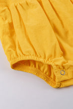 Yellow smocked ruffle baby romper - ARIA KIDS